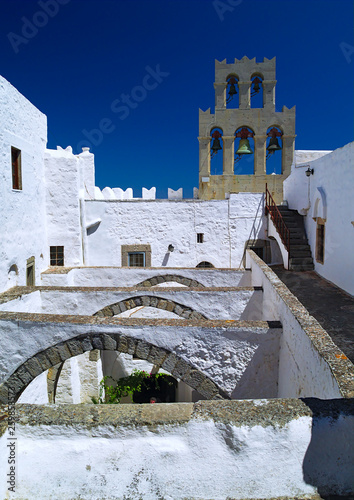 Saint John the Evangelist monastery at Patmos island in Greece.