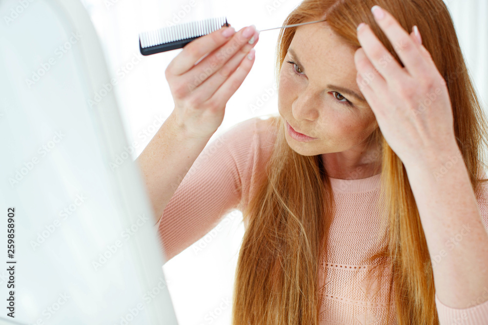 Fototapeta premium Woman hair problems 