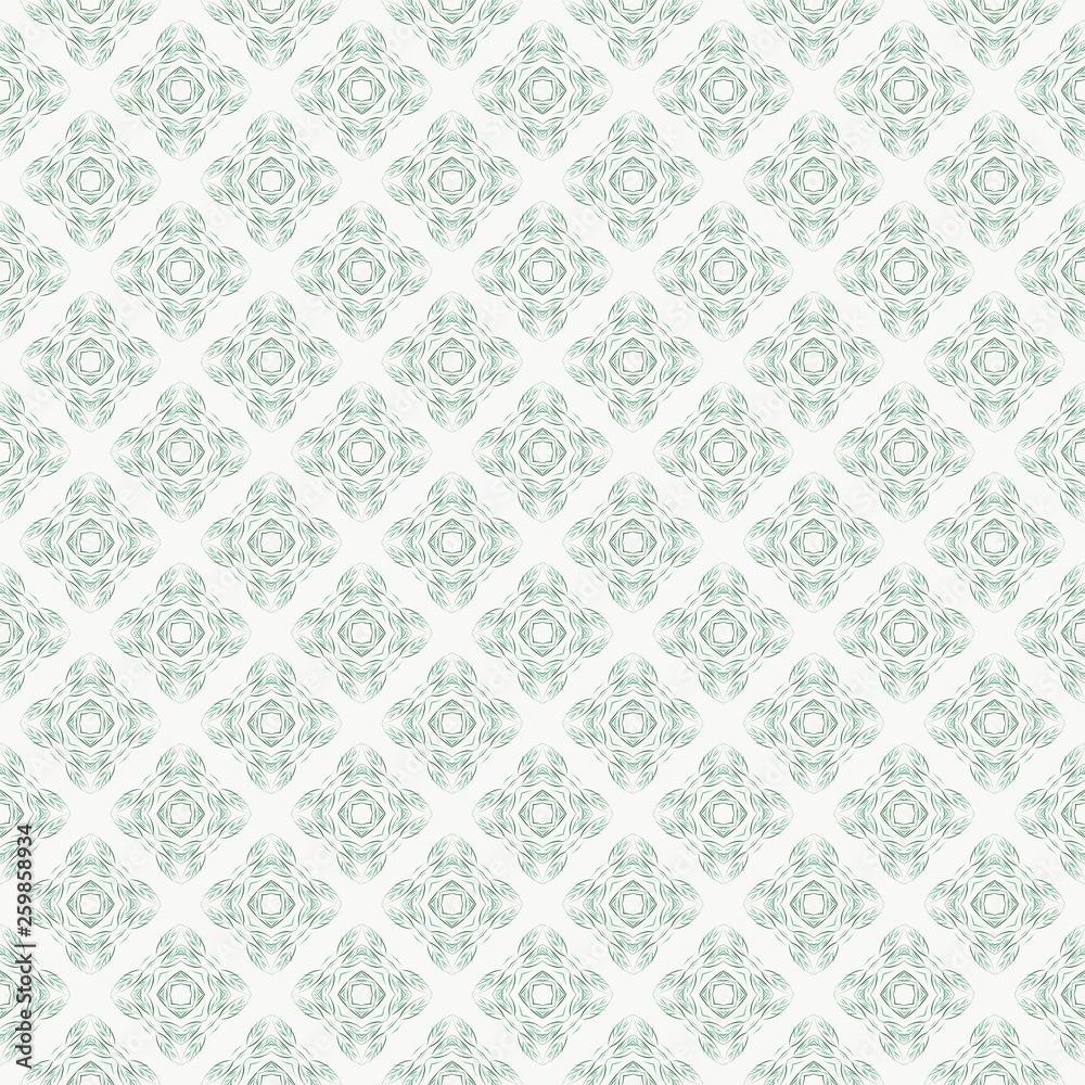 Green seamless pattern with a geometric shapes