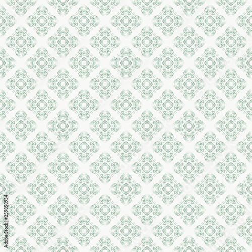 Green seamless pattern with a geometric shapes