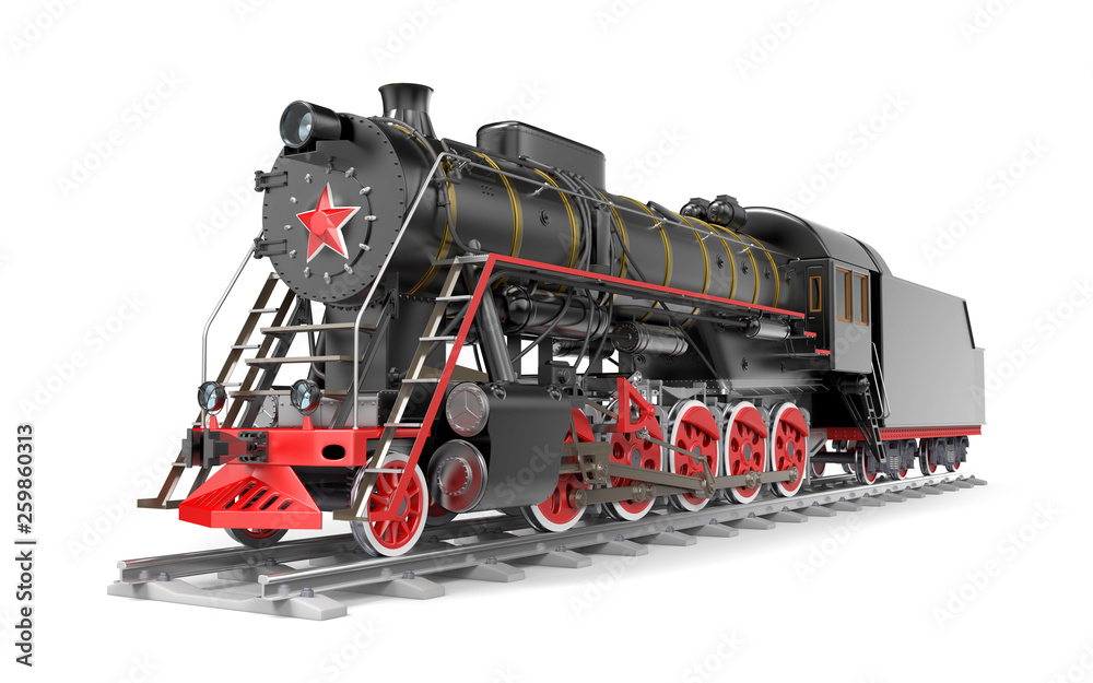 Obraz premium old russian steam train