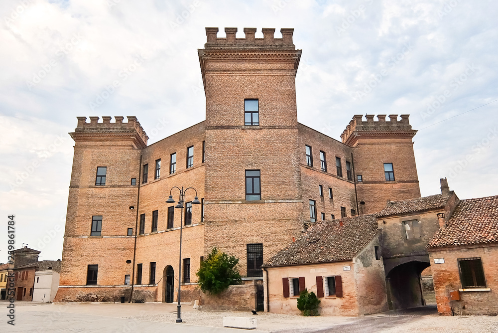 Mesola, Italy. View of Mesola Castle (Castello Estense della Mesola), built between 1578 and 1583.
