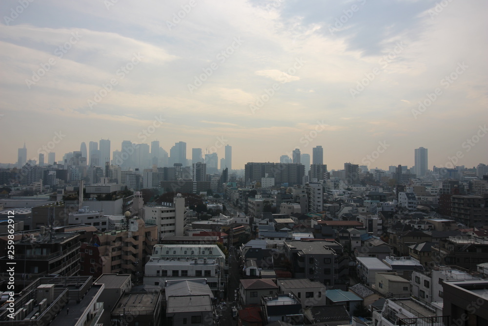 Obraz premium 都心の夜明け