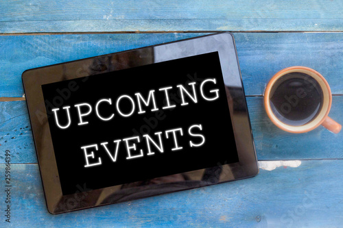 upcoming events on TABLET