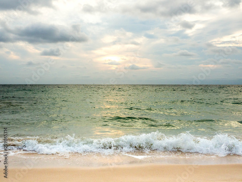 blue wave on beach of Phuket Thailand