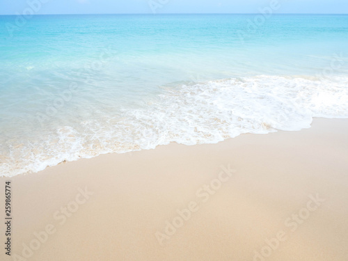 blue wave on beach of Phuket Thailand