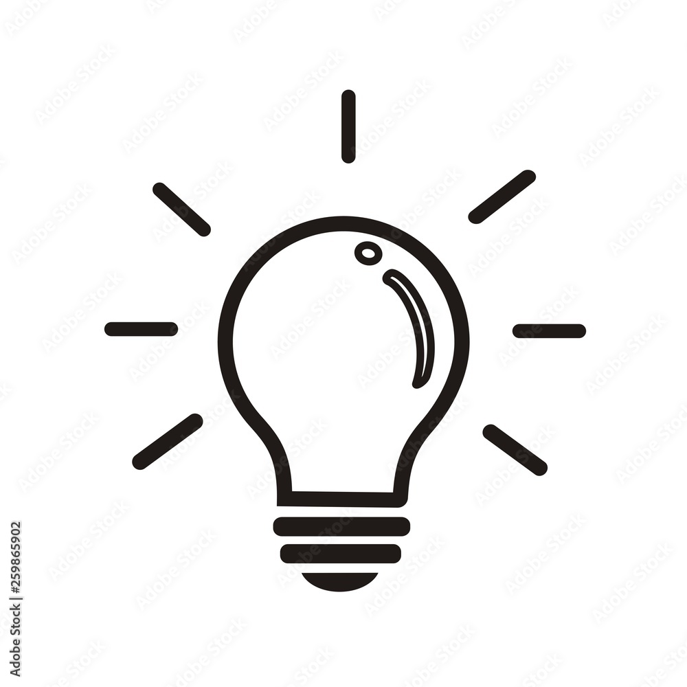 light bulb icon hand drawn vector light bulb icon hand drawn vector