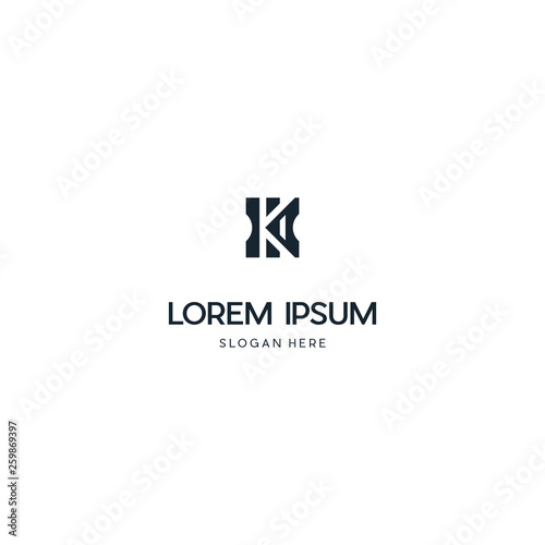Abstract K letter modern initial letter marks logo design, Abstract monogram letter K logo icon design. Minimalist K creative initial based vector template.