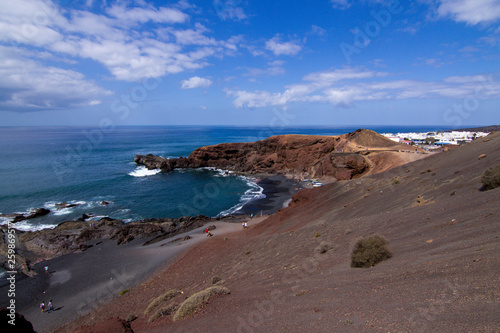 Distant view of La Graciosa Island at canary islands