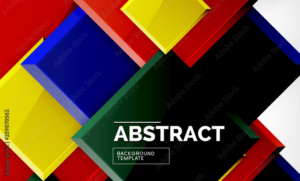 Geometric abstract background, modern square design Geometric abstract background, modern square design