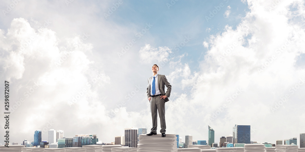 Successful confident businessman in suit. Successful confident businessman in suit.