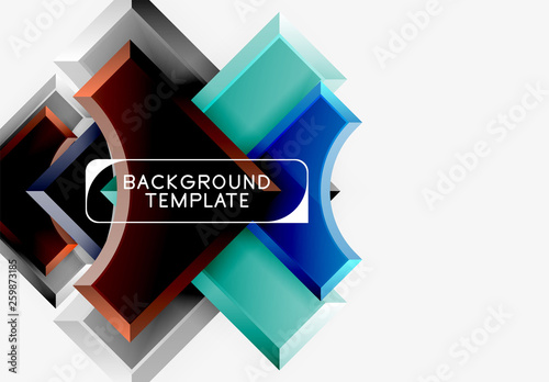 Geometrical 3d shapes background