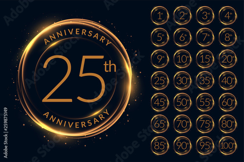 anniversary logotype design big set