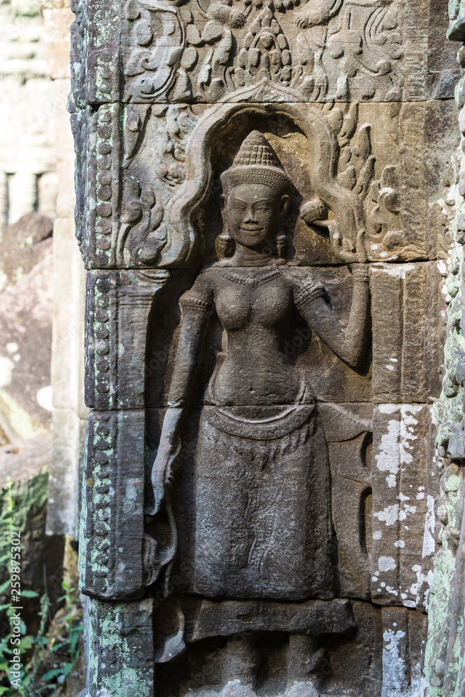 The ancient temple of Ta Prohm , Angkor , Cambodia