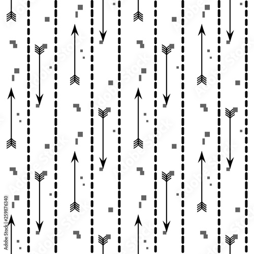 black arrows seamless vector pattern background illustration © Javidan