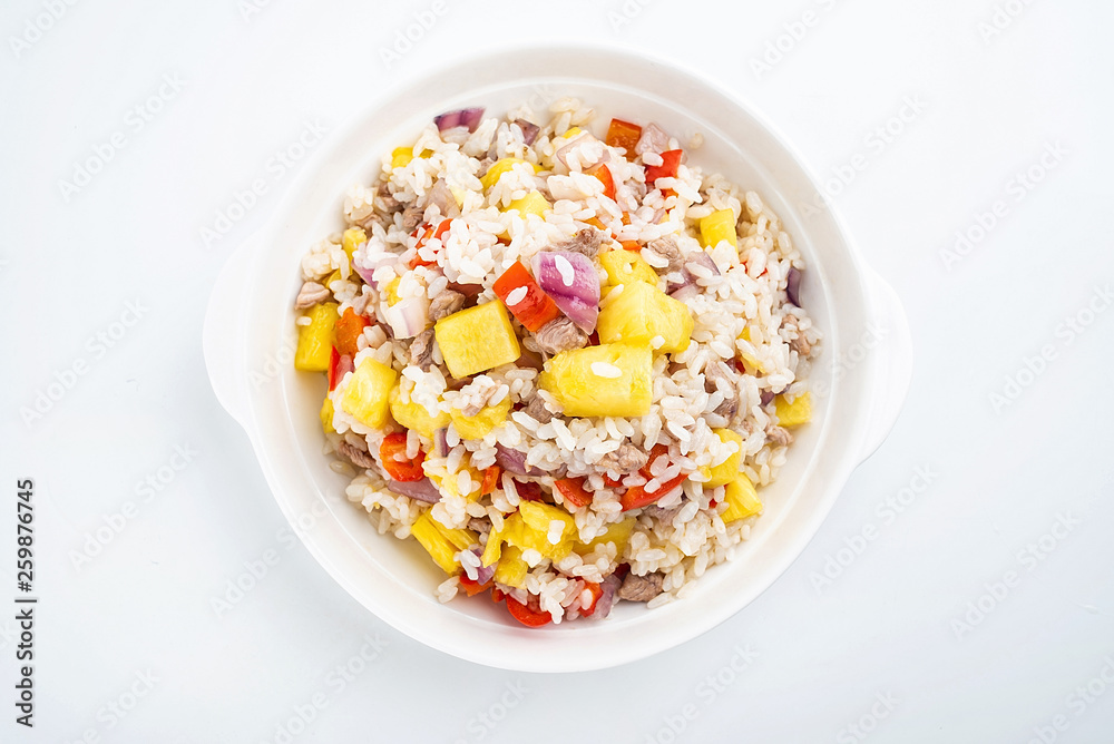 Sweet and sour pineapple fried rice
