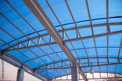 Modern design iron and glass roof