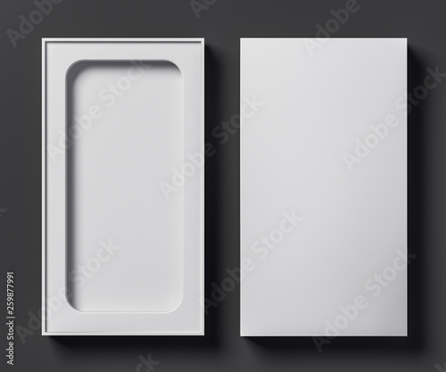 White box template for phone - 3D illustration