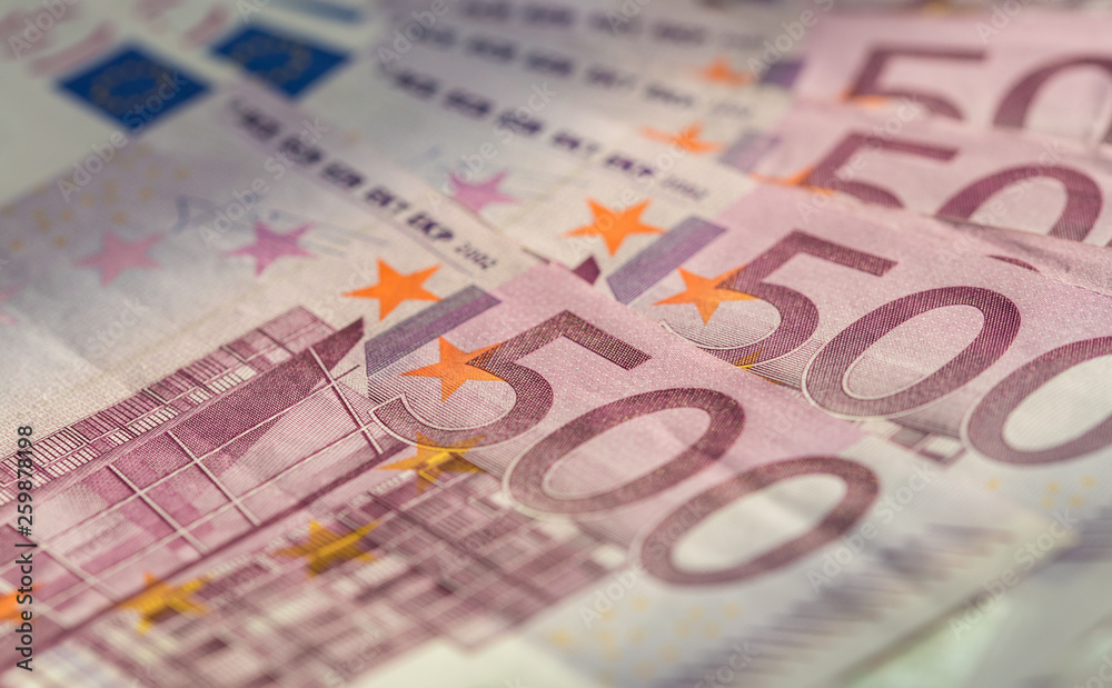 finance money - Banknotes of the european union. finance money - Banknotes of the european union.