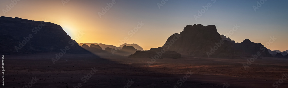 sunset in desert sunset in desert