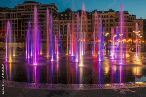 Fototapeta Naklejka Na Ścianę i Meble -  Musical colorful fountain