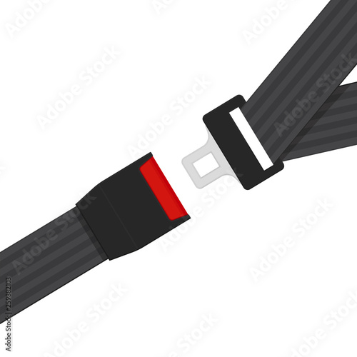 Seat belt sign vector flat icon