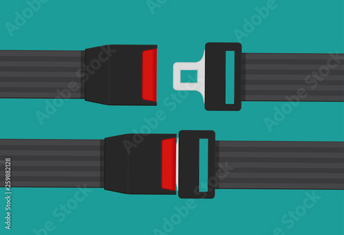 Seat belt sign vector flat icon
