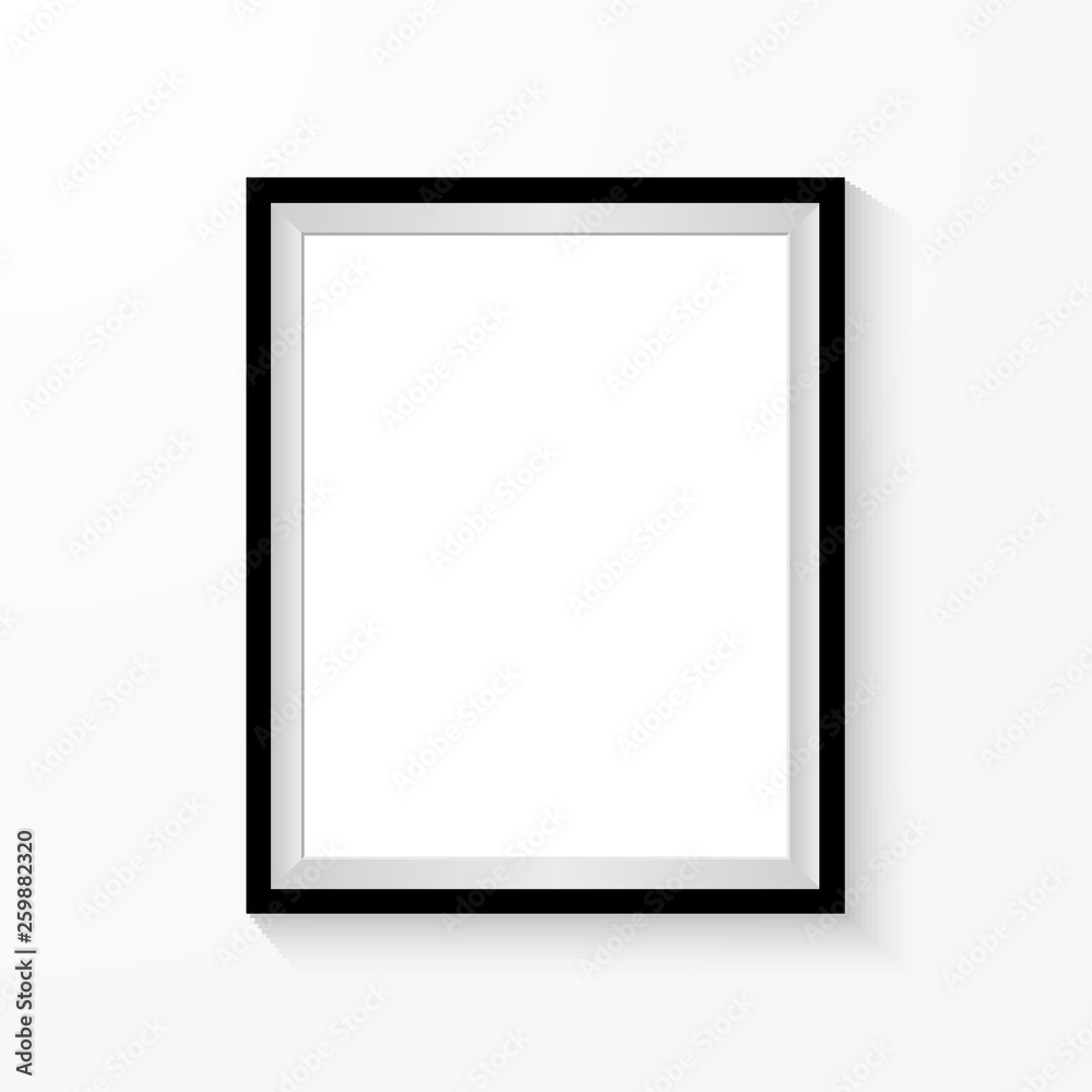 Fototapeta premium Realistic picture frame isolated on white background