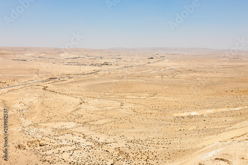 Ruins of the temple in the ancient city Avdat  national park Avdat in the Negev desert in the south of Israel