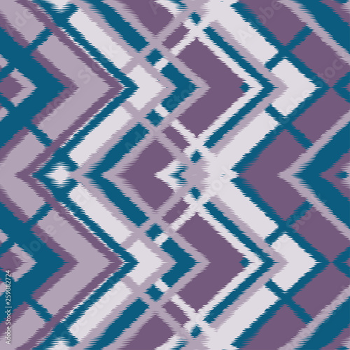 Abstract Ikat and boho style handcraft fabric pattern. Traditional Ethnic design for clothing and textile background, carpet or wallpaper