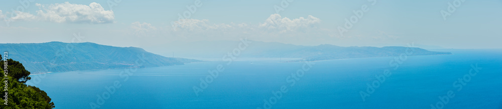 Sea coast view from Saint Elia mount top, Italy