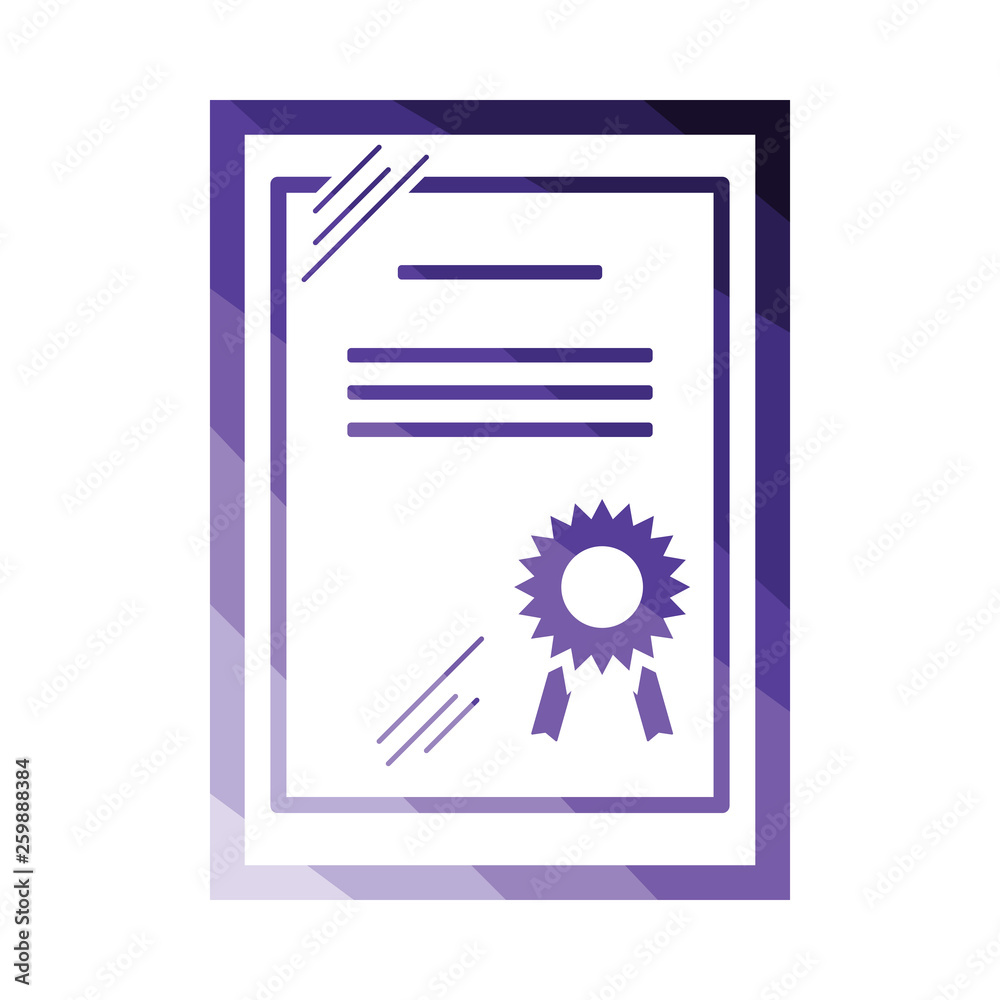 Certificate under glass icon Certificate under glass icon