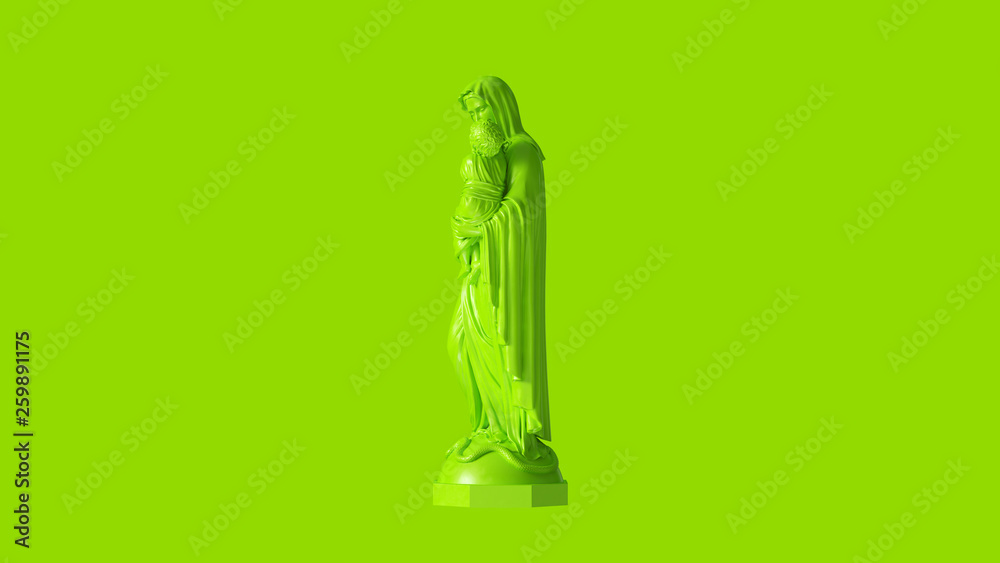 Green Mary an Child Statue 3d illustration 3d render Green Mary an Child Statue 3d illustration 3d render