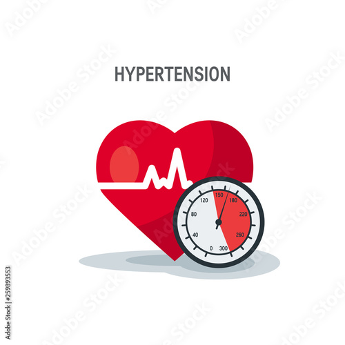 Blood pressure concept in flat style, vector photo