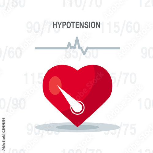 Blood pressure concept in flat style, vector