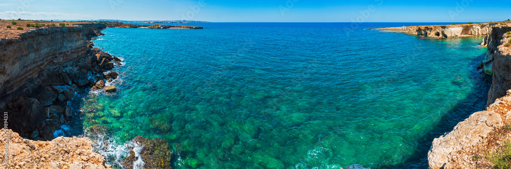 Fototapeta premium Sicily summer sea beach, Italy