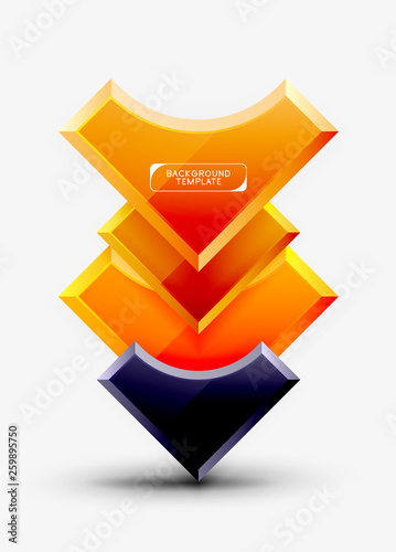 3d futuristic shapes vector abstract background made of glossy pieces with light effects Free Download 3d futuristic shapes vector abstract background made of glossy pieces with light effects - GFXLoad