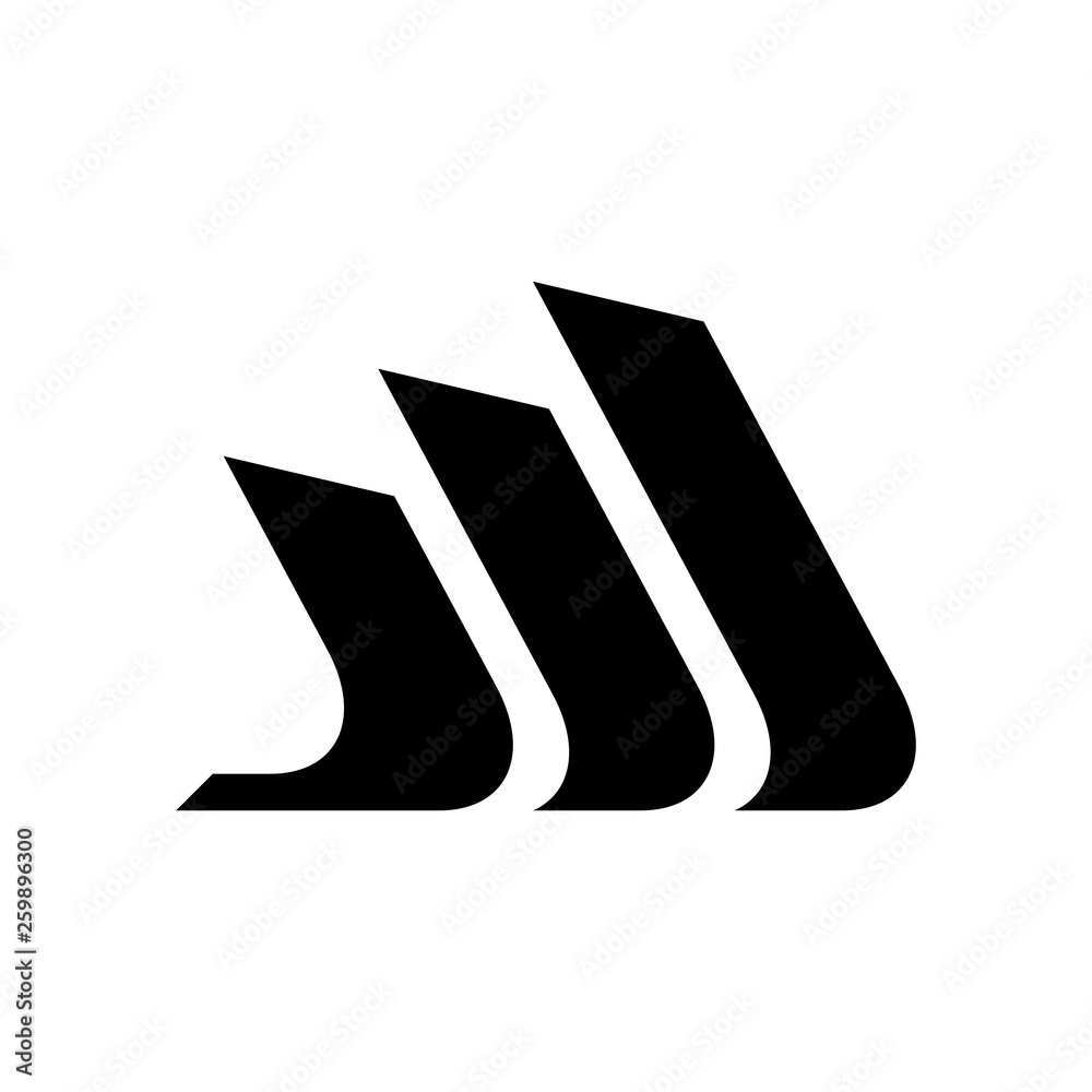 Black abstract logo design template. isolated on white background Black abstract logo design template. isolated on white background