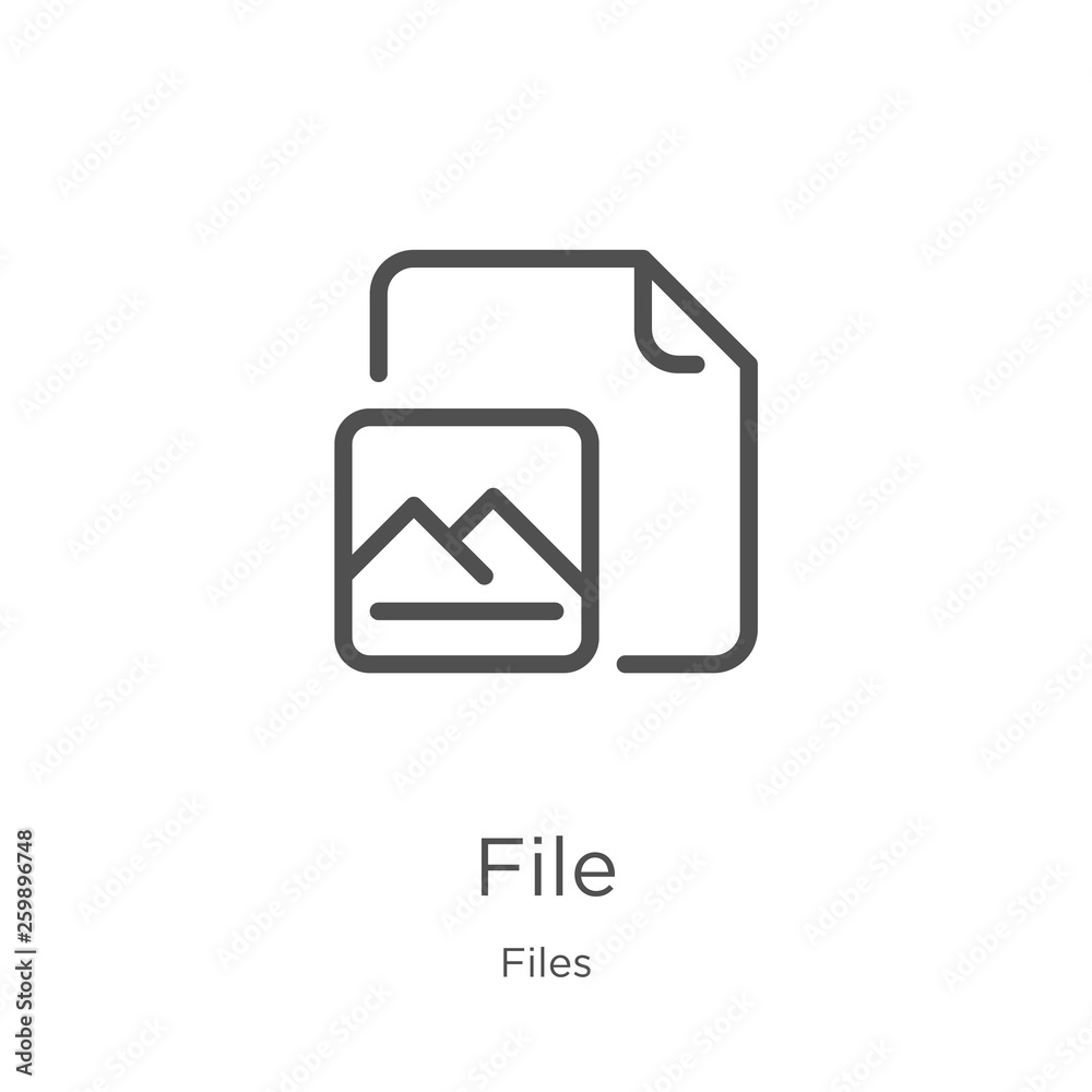 file icon vector from files collection. Thin line file outline icon ...