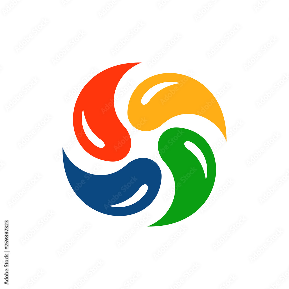 Fototapeta premium Colorful abstract logo design template. isolated on white background