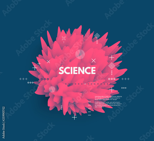 Science conference. Can be used for online courses, master class, seminar, presentation, webinar or lecture. Vector illustration for banner, poster, flyer and magazine page.