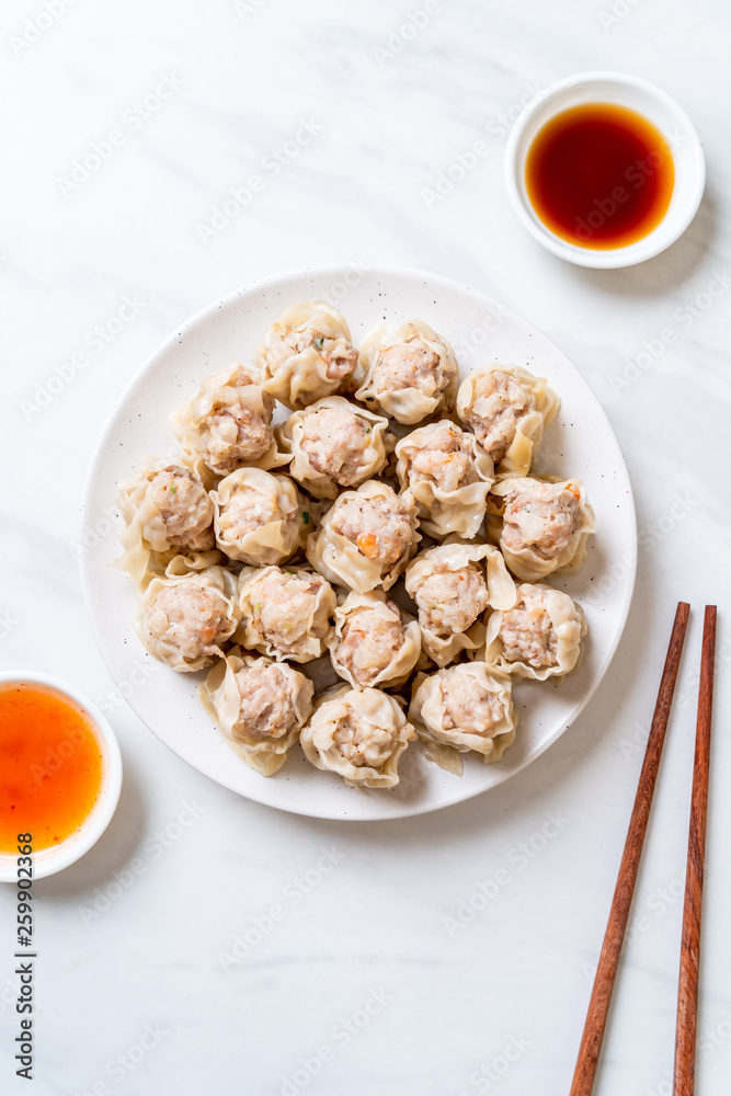 Pork dumplings with sauce Pork dumplings with sauce