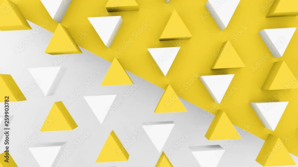 Abstract 3D triangle shapes background with different colors. Set 4K loop animation footage. Abstract 3D triangle shapes background with different colors. Set 4K loop animation footage.