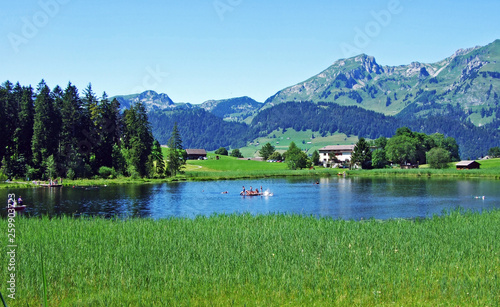 The main lake Schwendisee (Vorder Schwendisee), Wildhaus - Canton of St. Gallen, Switzerland photo