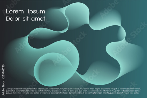 Wavy background for landing concept. Abstract twisted smooth shape. Landing p...