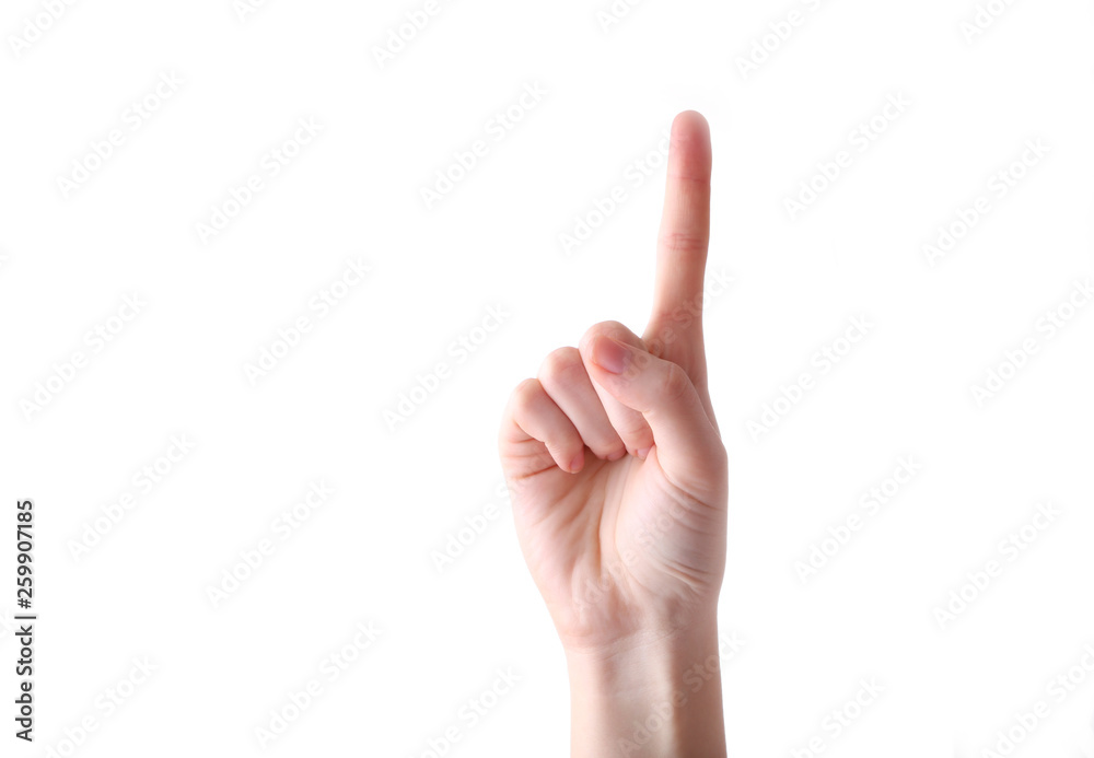 Female hand gesture isolated on a white background Female hand gesture isolated on a white background