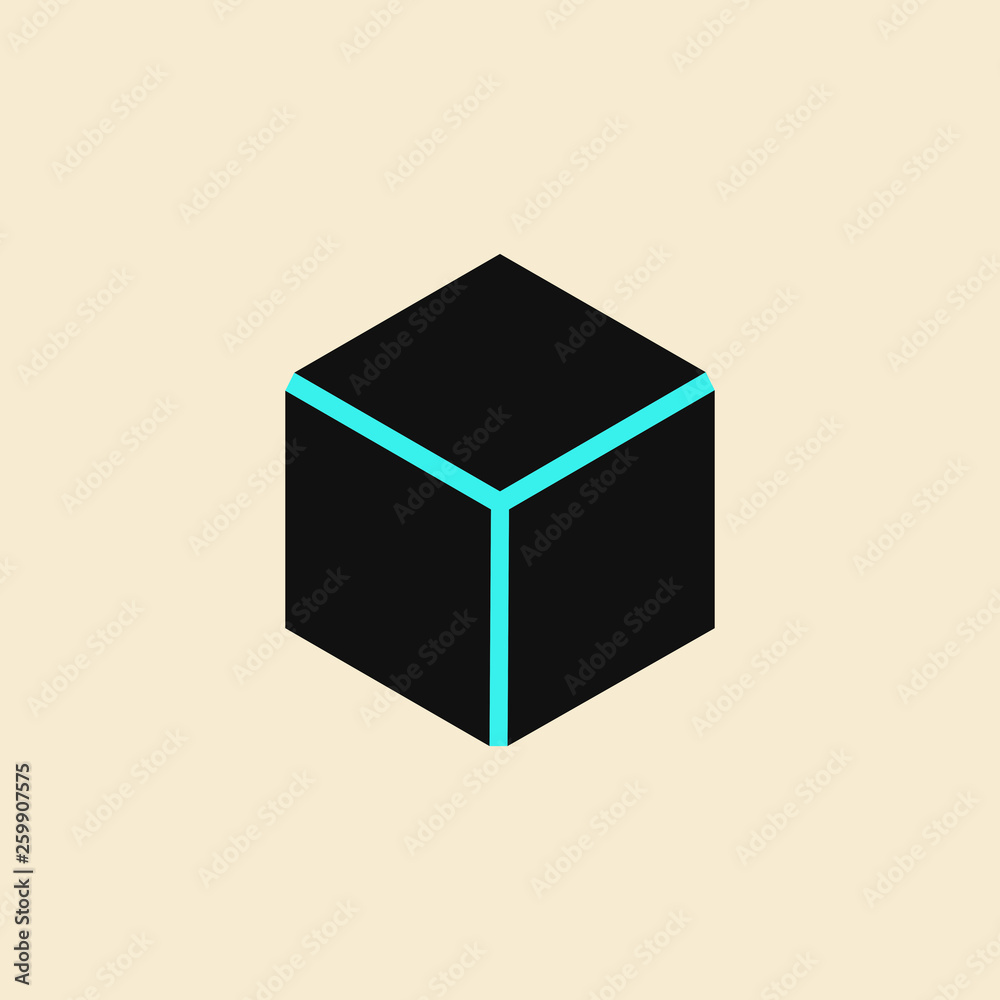 Cube icon, flat design cube, cube icons graphic design vector symbol Cube icon, flat design cube, cube icons graphic design vector symbol