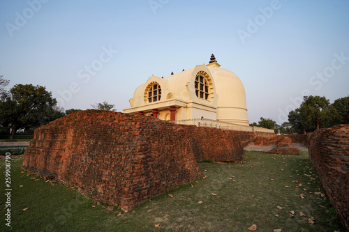 Nirvana place of of Buddha in Kushinagar, India photo