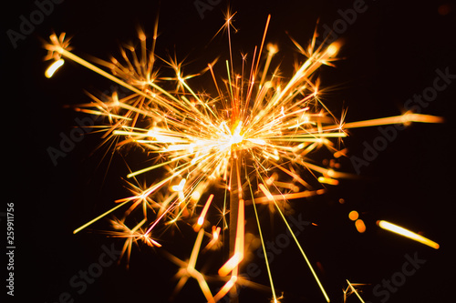 Sparkler background. Christmas and new year sparkler holiday background.