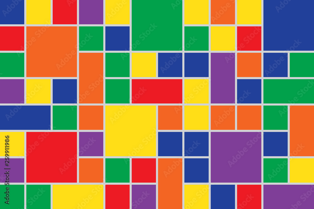 Randomized Square Pattern | Colorful | Abstract Vector Background